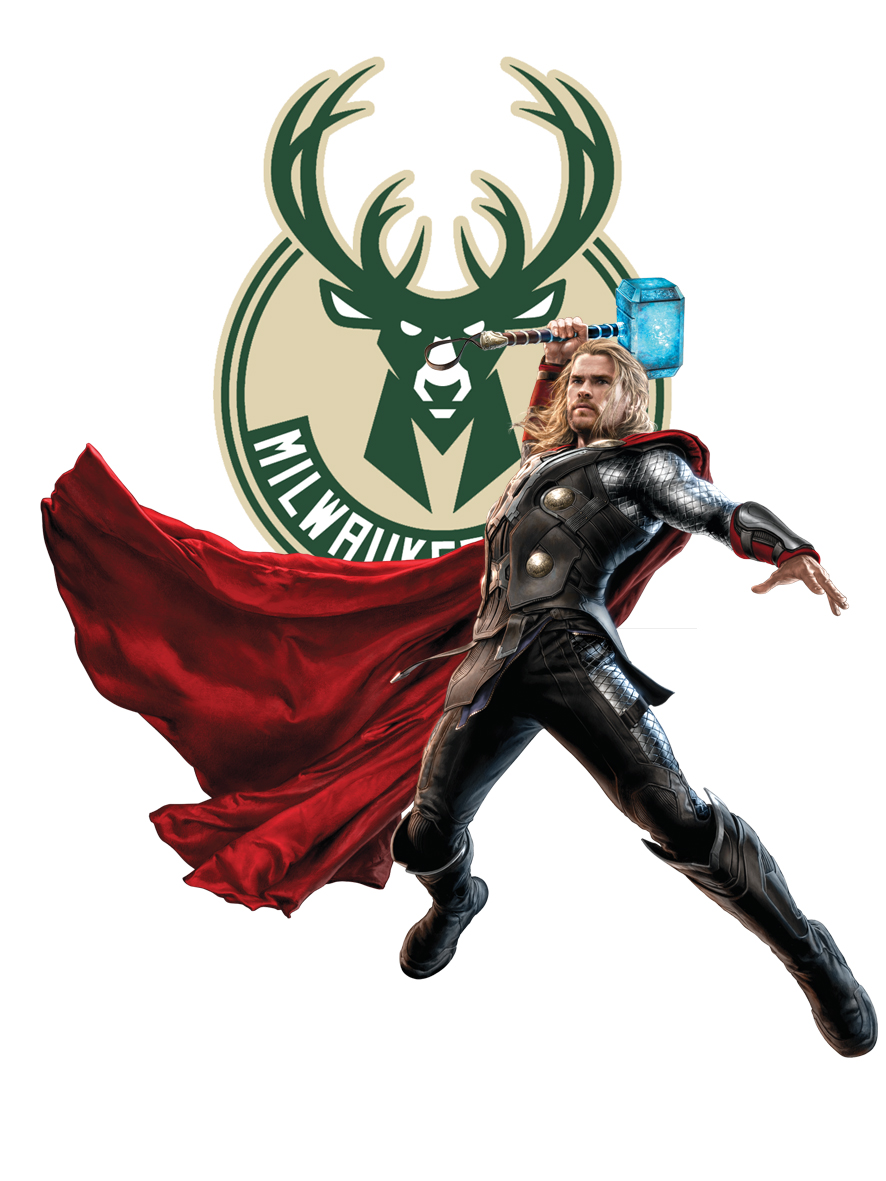 Milwaukee Bucks Thor Logo vinyl decal